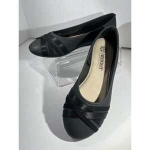 Harborsides Nadelyn Black Round Toe Ballet Flats Women's 7.5 Everyday Comfort